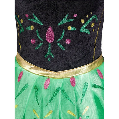 Party Princess Girl Anna Frozen Dress Fairytale Theme Flower