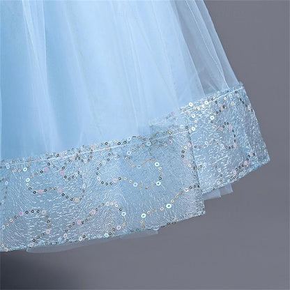 Girl Flower Color Party Solid 3D Dress Girls'