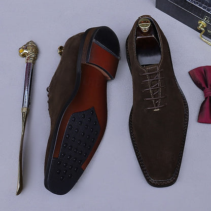 Men's Shoes - Suede Oxford Leather Cowhide Genuine