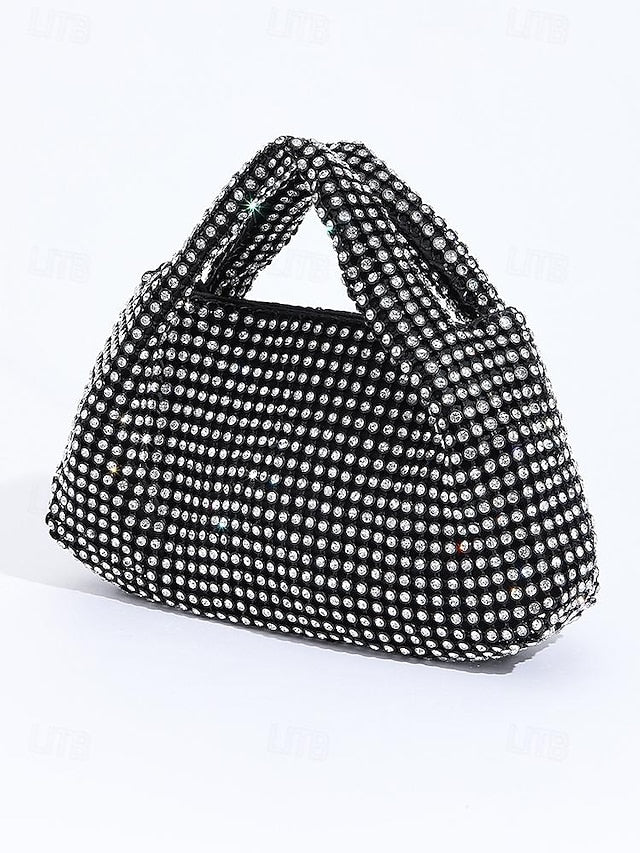 Silver Sparkling Handbag Women's Evening – Rhinestone