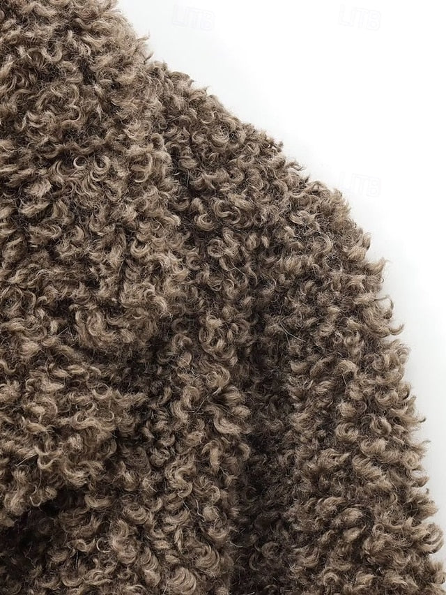 Fur Women's Comfortable Warm Coat Furs Faux Teddy