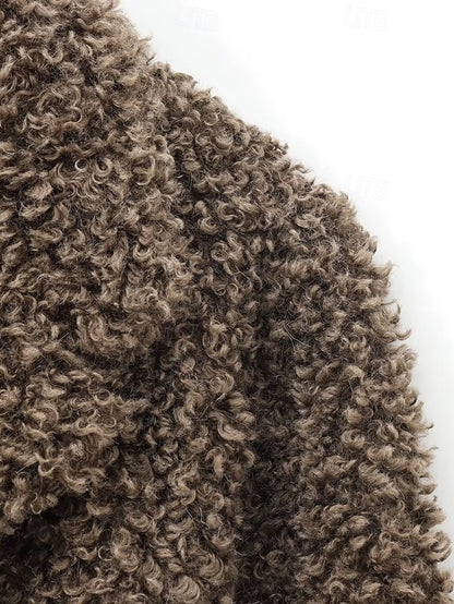 Fur Women's Comfortable Warm Coat Furs Faux Teddy