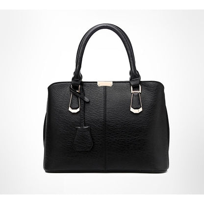 Elegant Faux Leather Structured Handbag – Green Women's