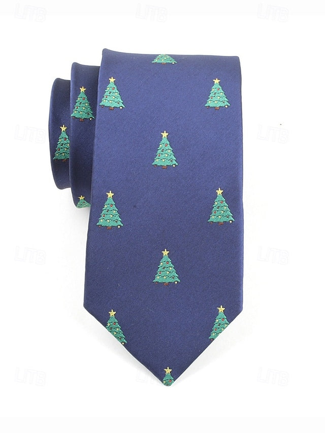 Christmas Men's Necktie Santa with