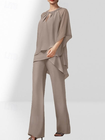 Piece of Two Pantsuit the Bride Dress Wedding Mother Guest