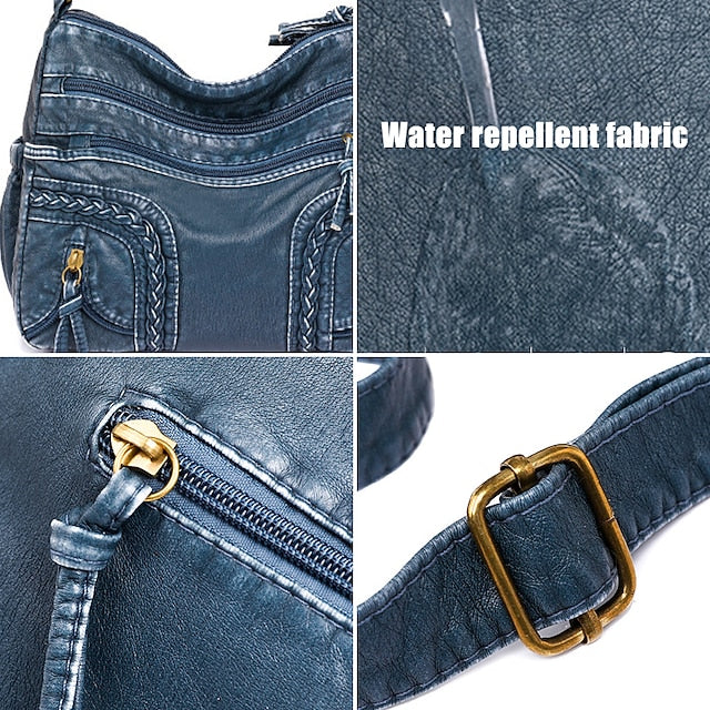 Leather Women's Faux Shoulder Brown Vintage Bag – Boho