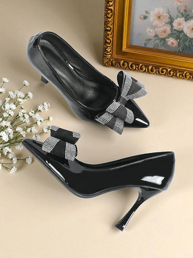 Toe Heel Pumps Women's Leather Patent - Pointed Nude High