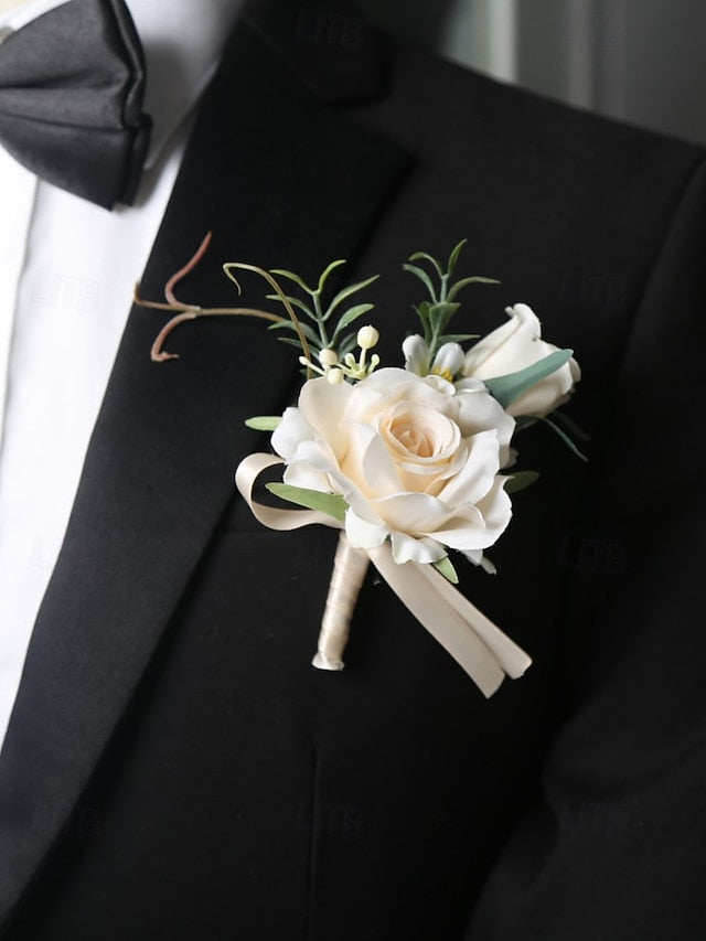 Wrist – Wedding Boutonniere Corsage Artificial Elegant and