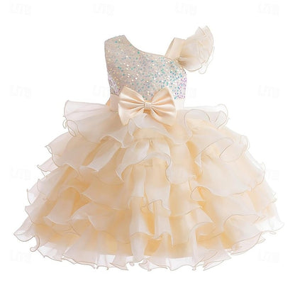 Pageant Party Girls Flower Dress Kids Gown Ball Wedding Ruffle