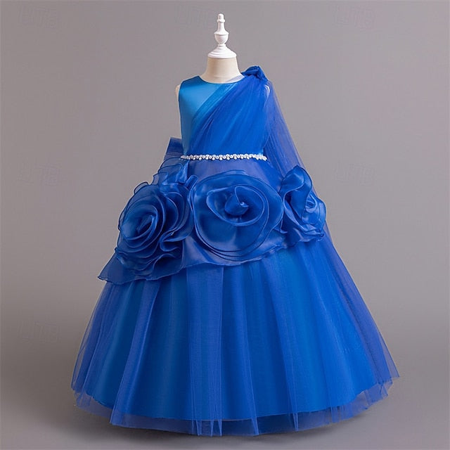 Color Solid Party Girls' Cosplay Dress Kids