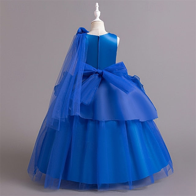 Color Solid Party Girls' Cosplay Dress Kids