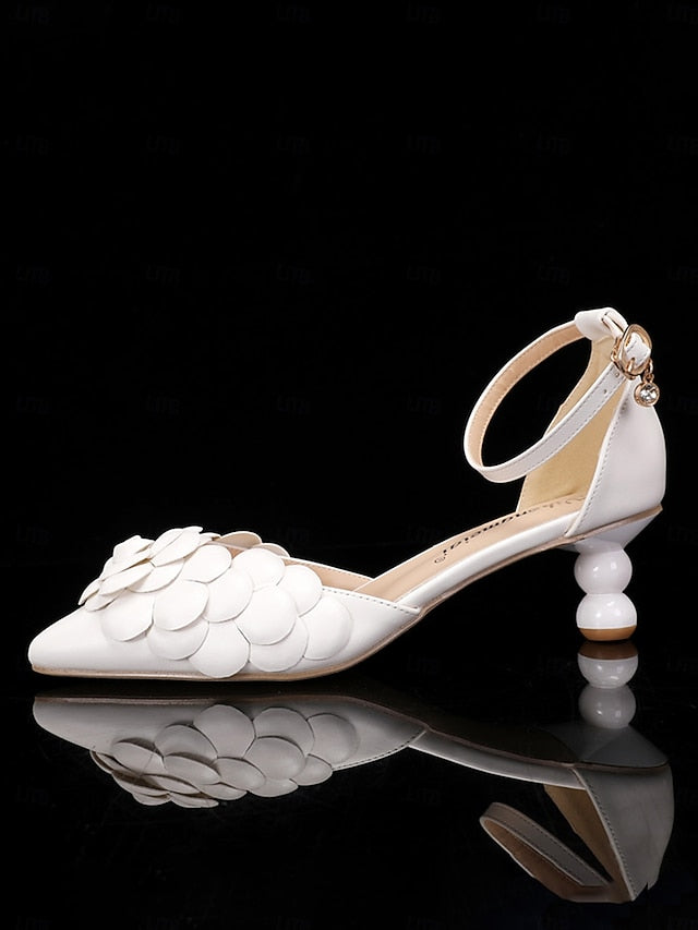 White Shoes Bridal Clutch Floral-Embellished with Matching –