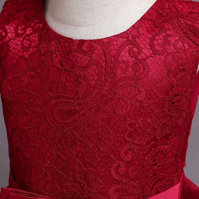 Dress Plain Kids Line Floral Party A Girls' Little