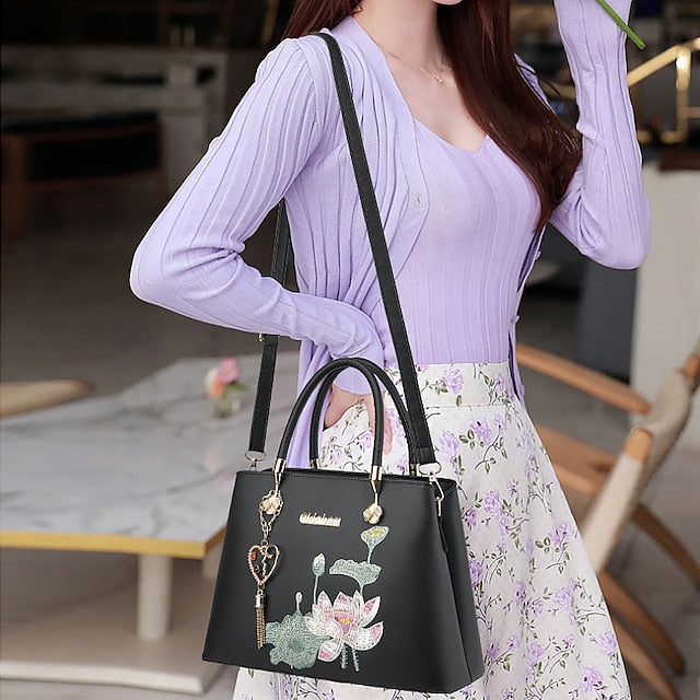 Bag PU Crossbody Handbag Women's Shoulder Boston