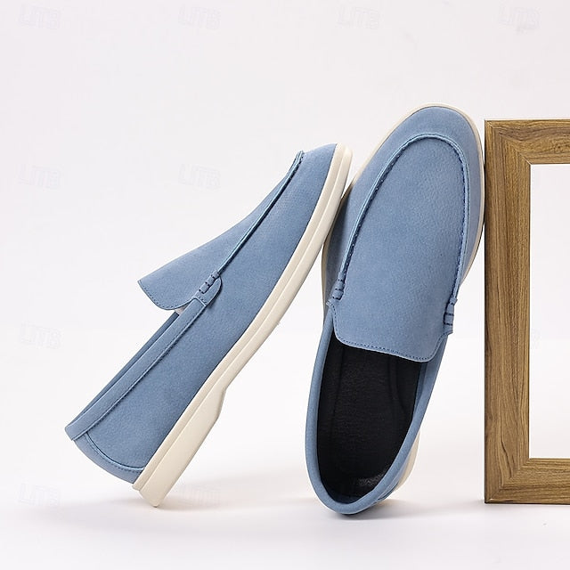 – Slip-On Loafers Blue Casual Faux Light Breathable Men's