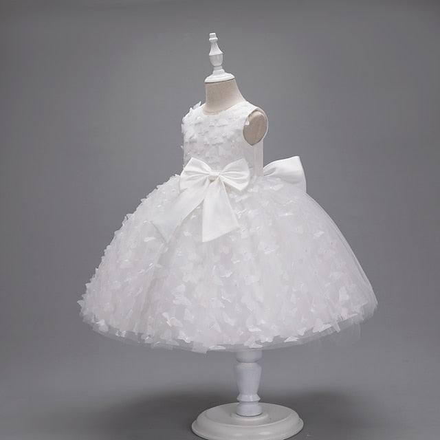 Girl Kids Party Girls' Flower Butterfly Dress