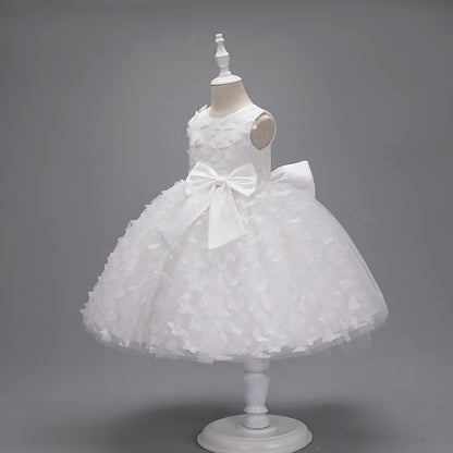 Girl Kids Party Girls' Flower Butterfly Dress