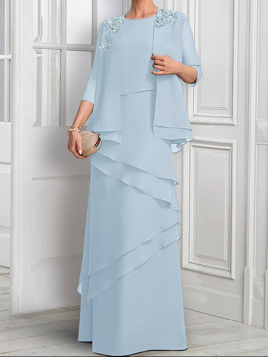 Mother Elegant of A-Line Bride Suit the Dress Formal Two Piece