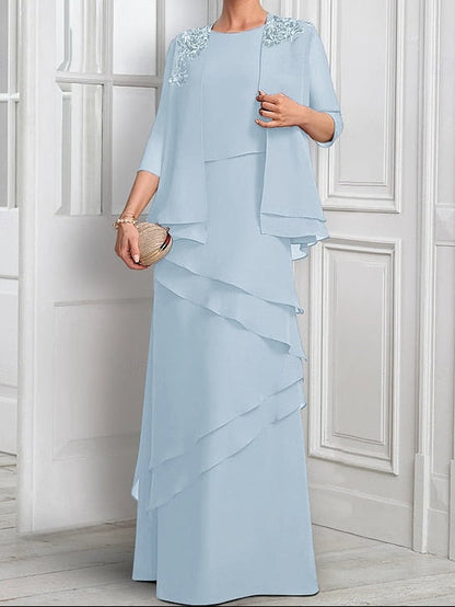 Mother Elegant of A-Line Bride Suit the Dress Formal Two Piece