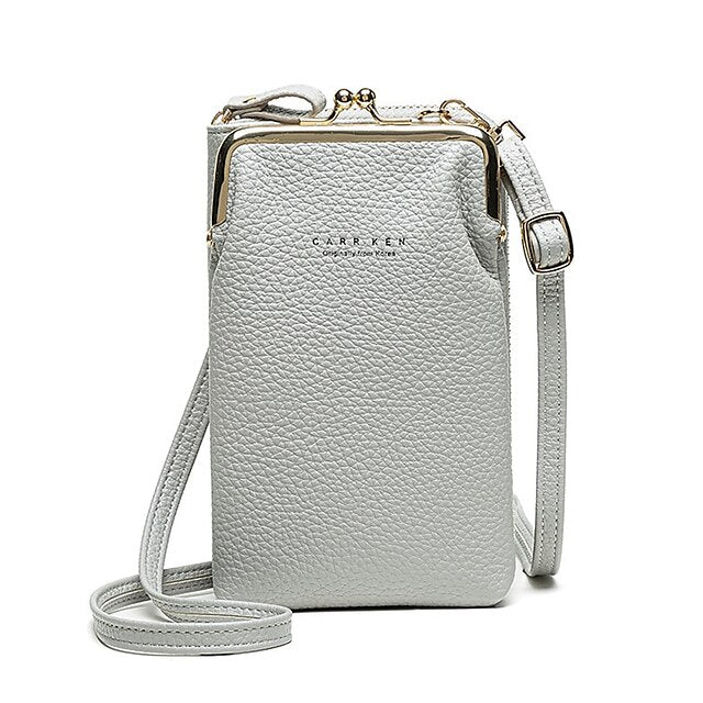 Bag Gold Women's Faux with Frame Leather Black Crossbody