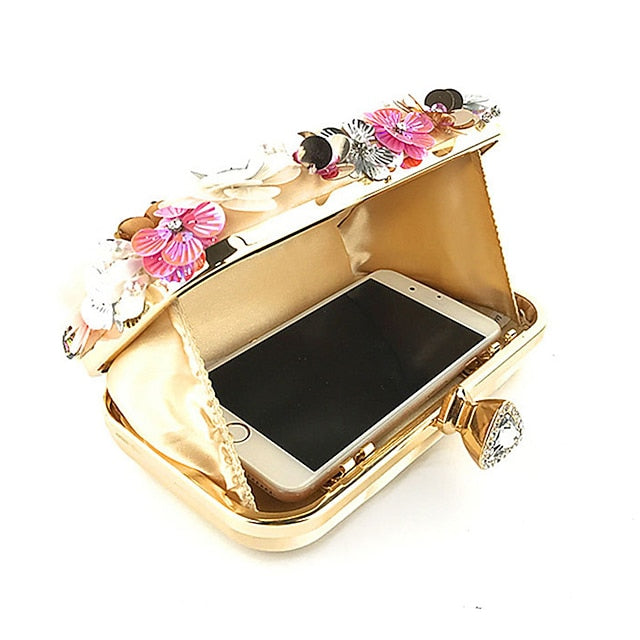 – Clutch Embellished Women's Evening 3D Floral Flower