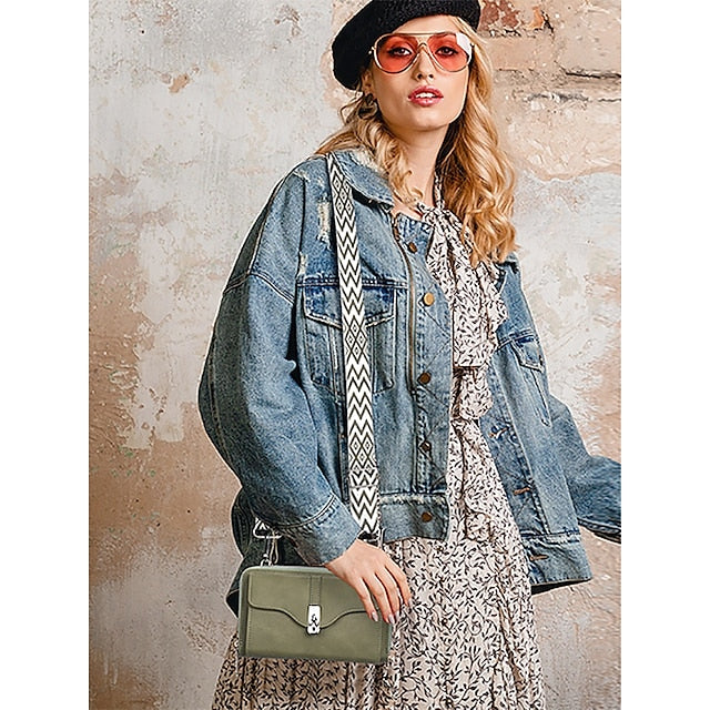 Crossbody Faux Women's Geometric Bag Pattern with Leather