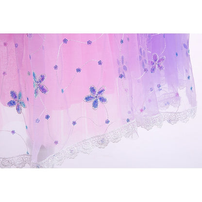 Girl Flower Dress Cosplay Princess Cloak Rapunzel