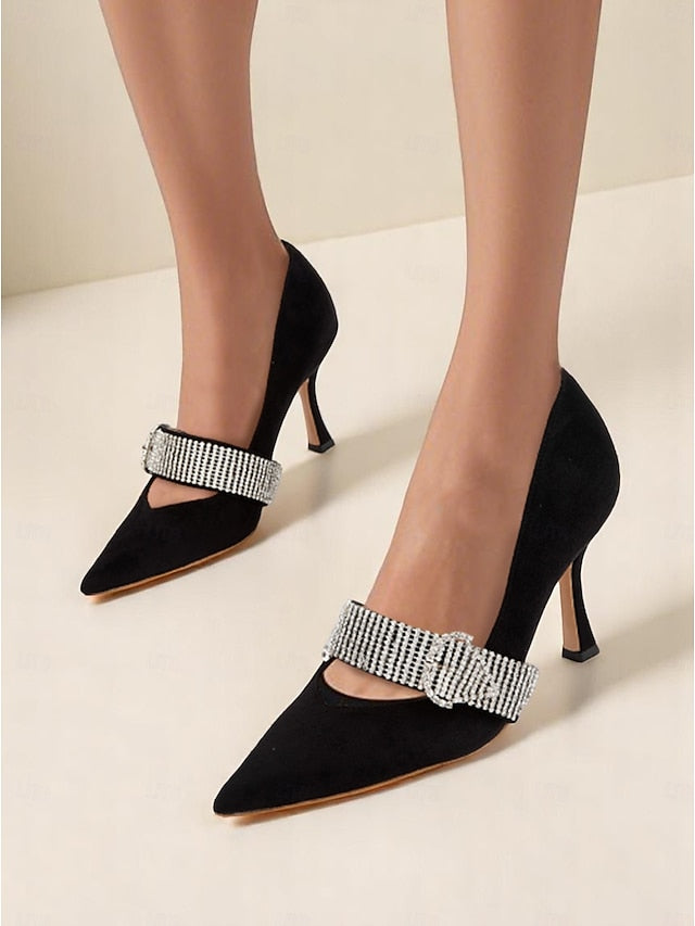 Slingback Pumps with Rhinestone-Embellished Women's