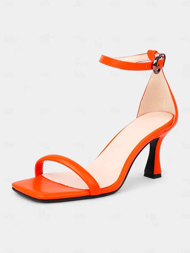 for Ankle Strap - Mid-Heel Minimalist Green Women Sleek Sandals