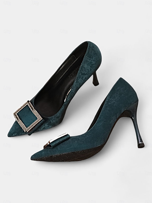 Pointed – Champagne Women's Heels Toe Elegant Buckle