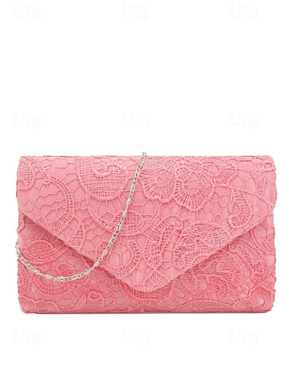 Lace with Chain Bag Women's Evening Strap Clutch