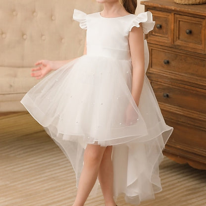 Color Flower Kids Girl Girls' Dress Solid Party