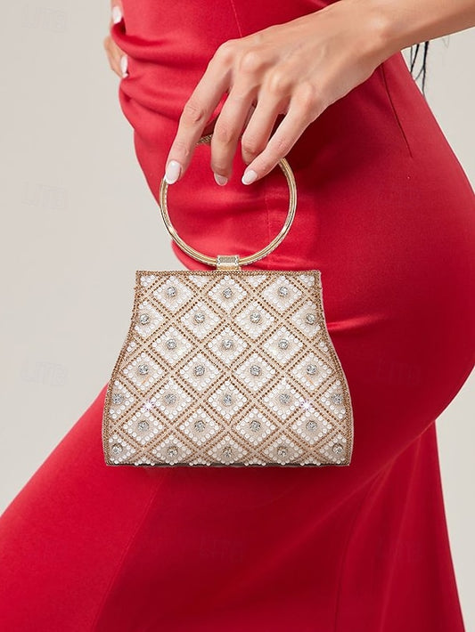 Women's Evening Rhinestone – Clutch Embellished Bag