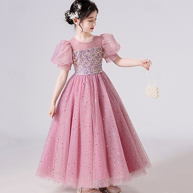 Girl Girls' Dress Kid's Princess Flower