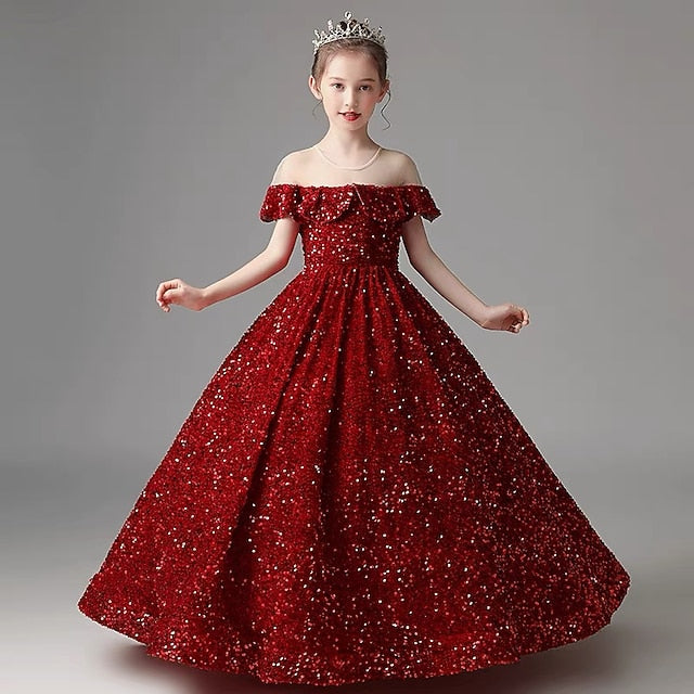 Flower Party Dress Gown Evening Girls' Girl