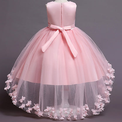 Flower Girls' Colored Solid Kids Girl Dress