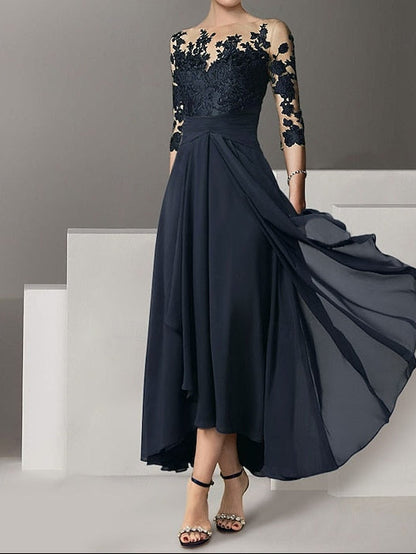 Asymmetrical Guest Dress Wedding A-Line Elegant Cocktail Dresses
