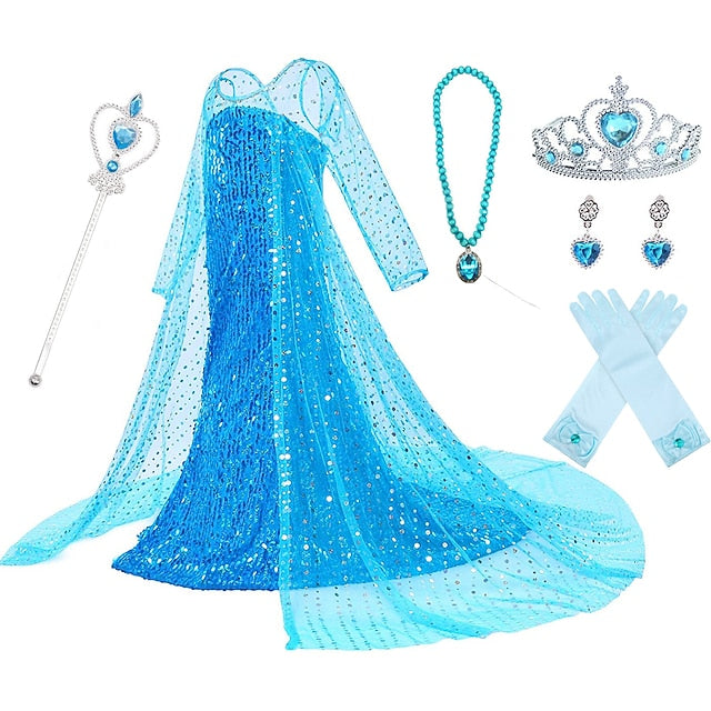Flower Princess Movie Frozen Dress Girls' Elsa Girl