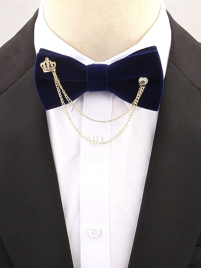 Velvet Tie Detail Chain – Crown Bow and Men's with