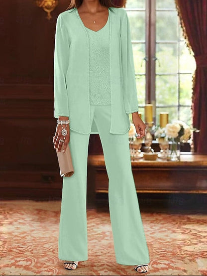 Piece Pantsuit Bride 3 the Formal Wedding Beach of Mother