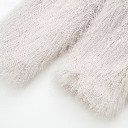 Faux Furs Fur Pocket Comfortable Warm Women's Coat