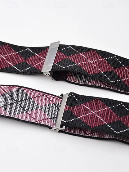 Pattern Classic Argyle Men's – Suspenders Clip-On