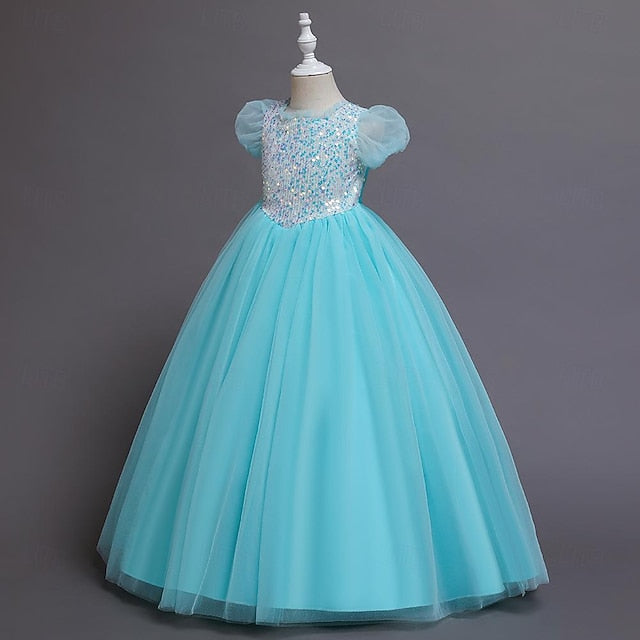 Flower Girl Kids Party Sequin Girls' Dress