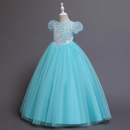 Flower Girl Kids Party Sequin Girls' Dress