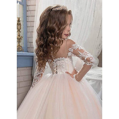 First Girls' Princess Communion Flower Dress Girl