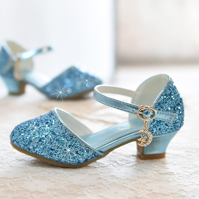 Rubber Shoes Princess Party PU Girls' Little Glitters Heels