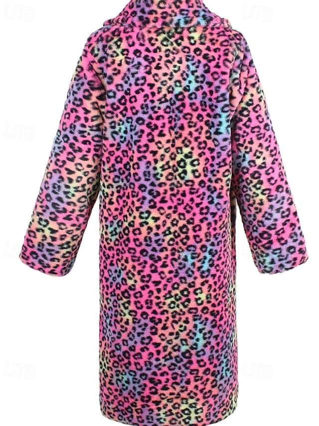 Fur Women's Furs Warm Pocket Faux Comfortable Coat