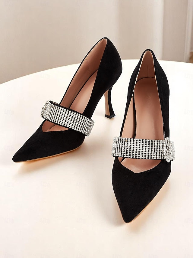 Slingback Pumps with Rhinestone-Embellished Women's