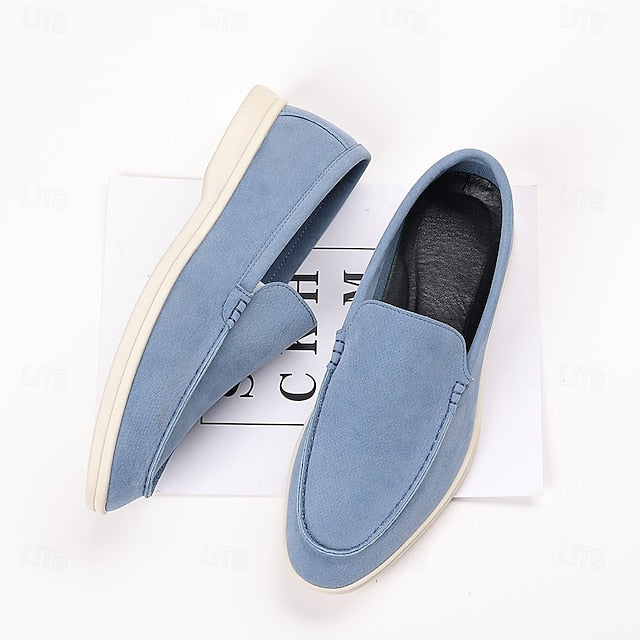 – Slip-On Loafers Blue Casual Faux Light Breathable Men's