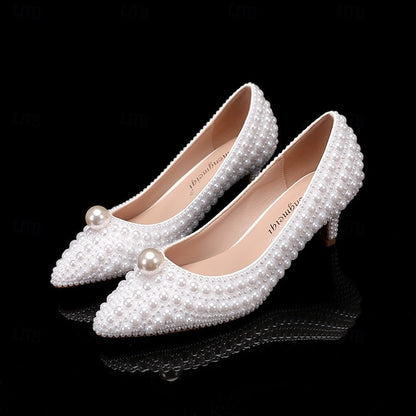 Women's Wedding Party White Shoes